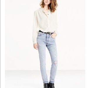 Levi’s 501 skinny in Clear Minds